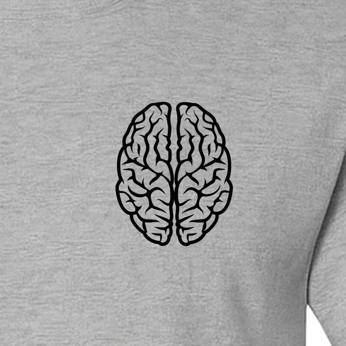 Brain Anatomy T-Shirt, Minimal Left Chest Graphic for Neurologists and Medical Students