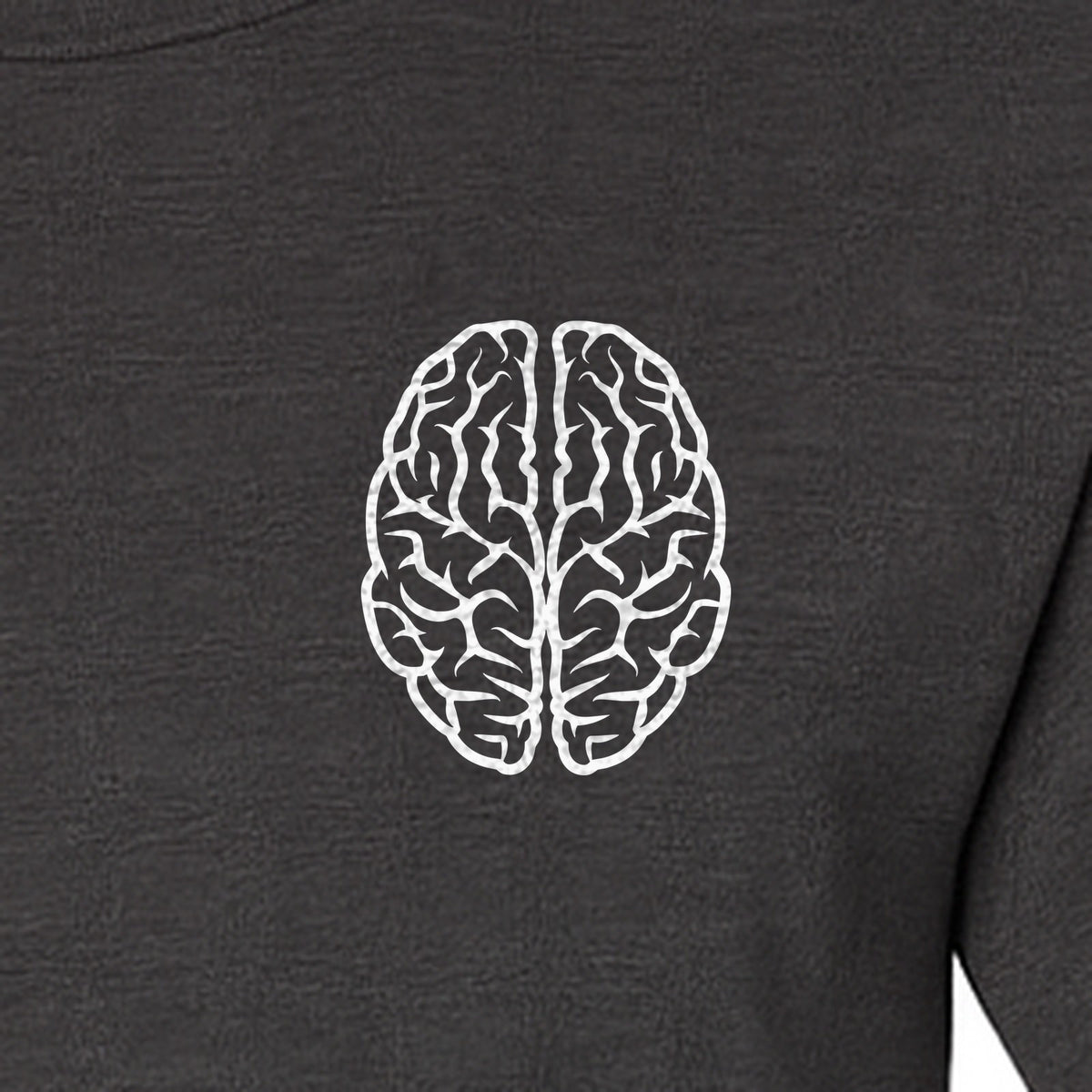 Brain Anatomy T-Shirt, Minimal Left Chest Graphic for Neurologists and Medical Students