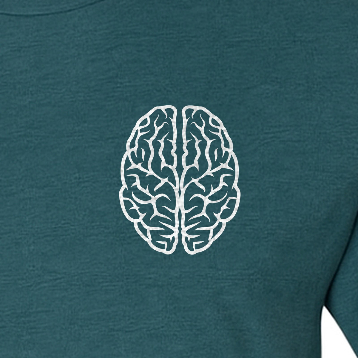 Brain Anatomy T-Shirt, Minimal Left Chest Graphic for Neurologists and Medical Students