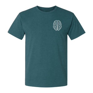 Brain Anatomy T-Shirt, Minimal Left Chest Graphic for Neurologists and Medical Students