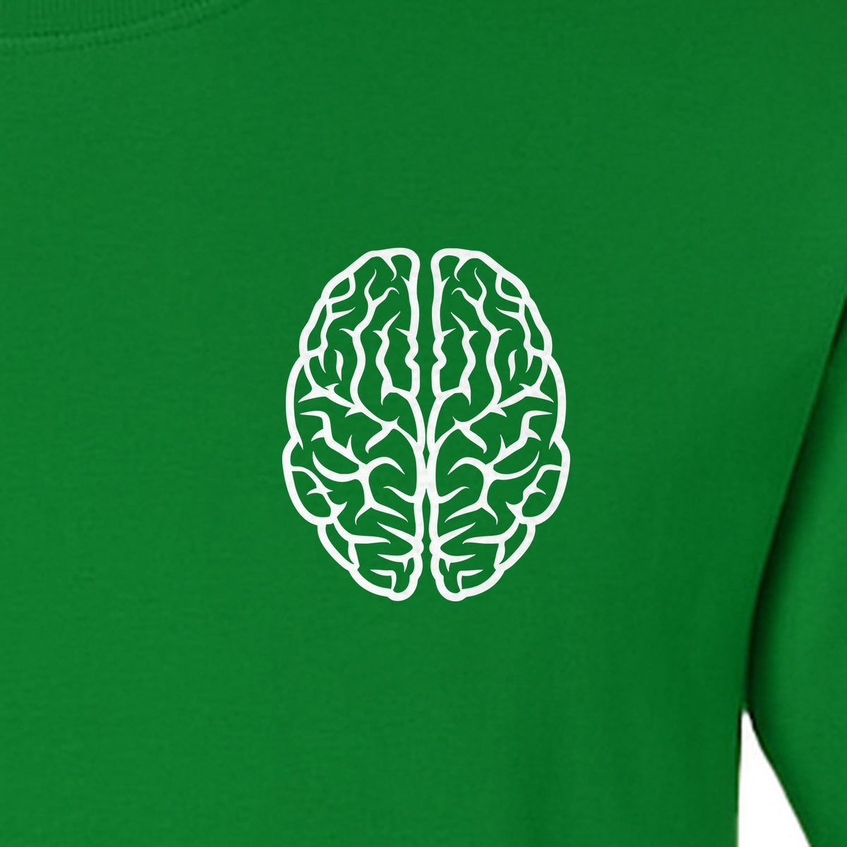 Brain Anatomy T-Shirt, Minimal Left Chest Graphic for Neurologists and Medical Students