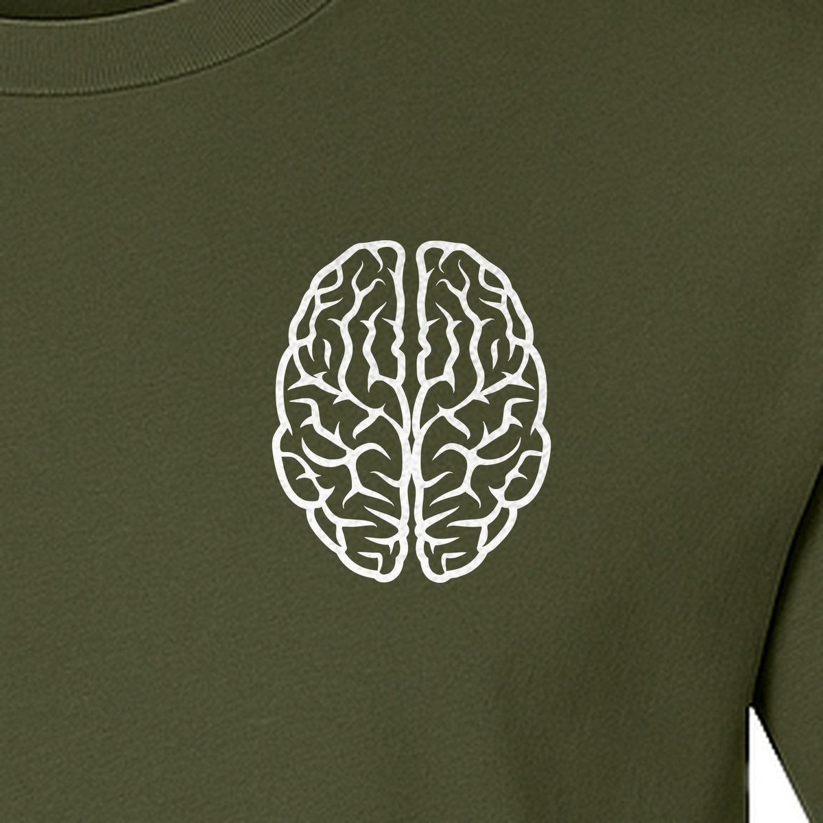 Brain Anatomy T-Shirt, Minimal Left Chest Graphic for Neurologists and Medical Students
