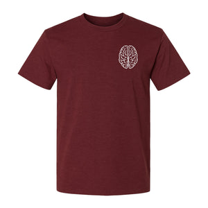 Brain Anatomy T-Shirt, Minimal Left Chest Graphic for Neurologists and Medical Students
