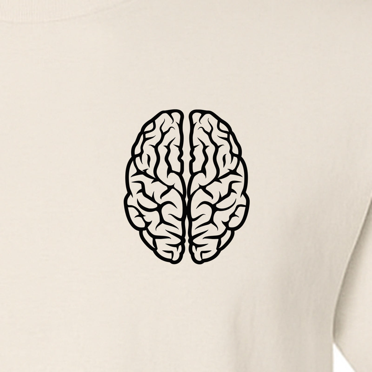 Brain Anatomy T-Shirt, Minimal Left Chest Graphic for Neurologists and Medical Students