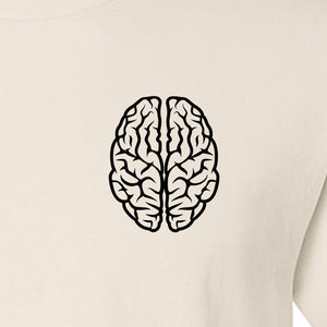 Brain Anatomy T-Shirt, Minimal Left Chest Graphic for Neurologists and Medical Students