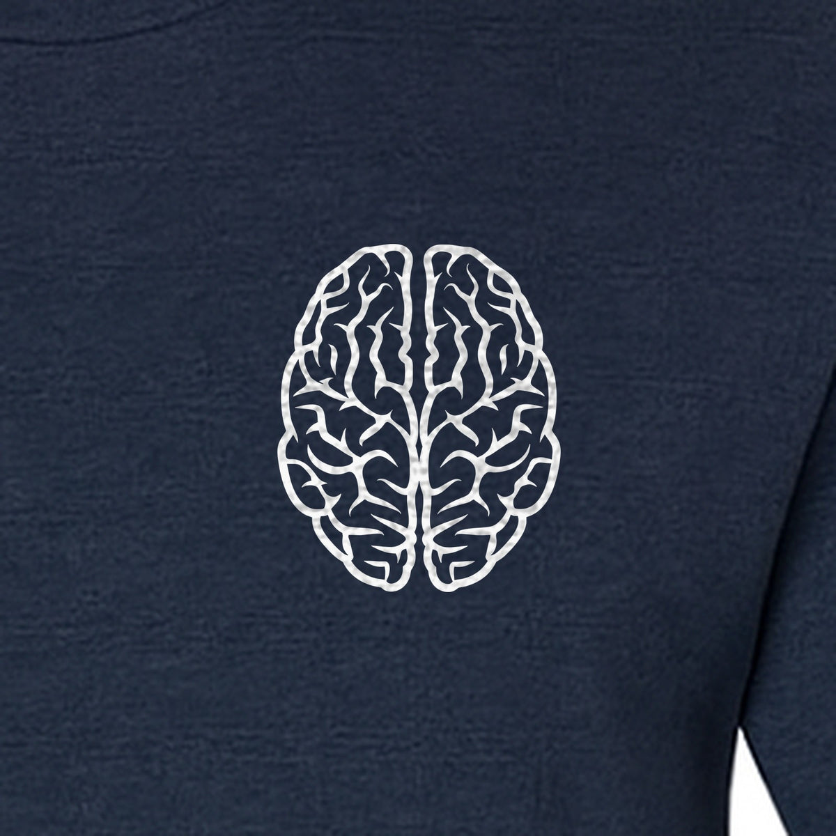 Brain Anatomy T-Shirt, Minimal Left Chest Graphic for Neurologists and Medical Students