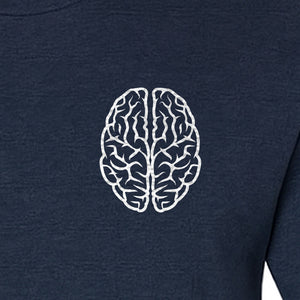 Brain Anatomy T-Shirt, Minimal Left Chest Graphic for Neurologists and Medical Students