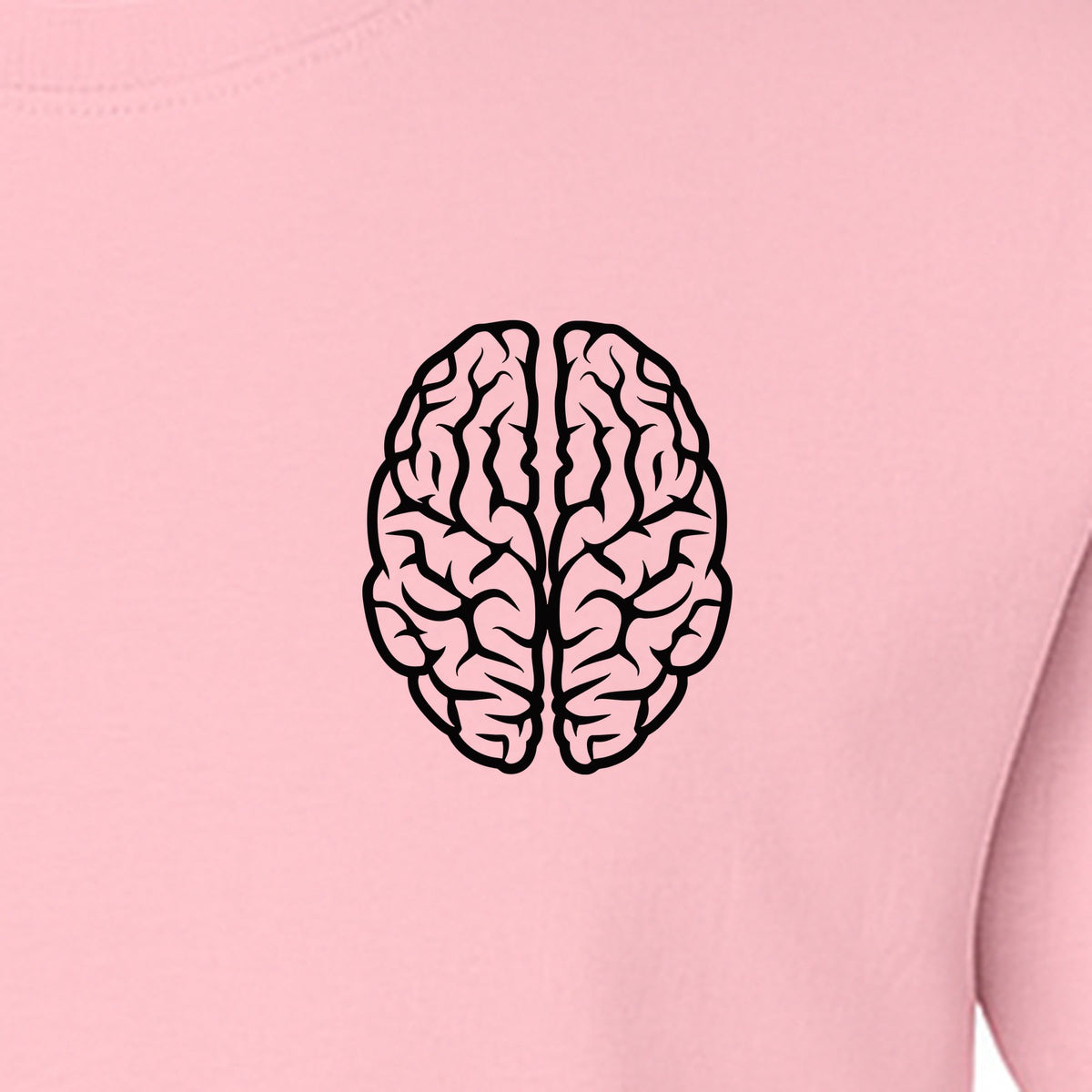 Brain Anatomy T-Shirt, Minimal Left Chest Graphic for Neurologists and Medical Students
