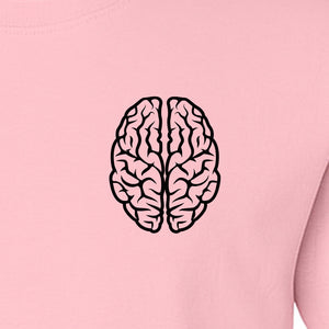 Brain Anatomy T-Shirt, Minimal Left Chest Graphic for Neurologists and Medical Students