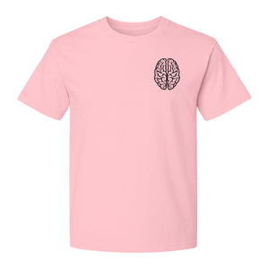 Brain Anatomy T-Shirt, Minimal Left Chest Graphic for Neurologists and Medical Students
