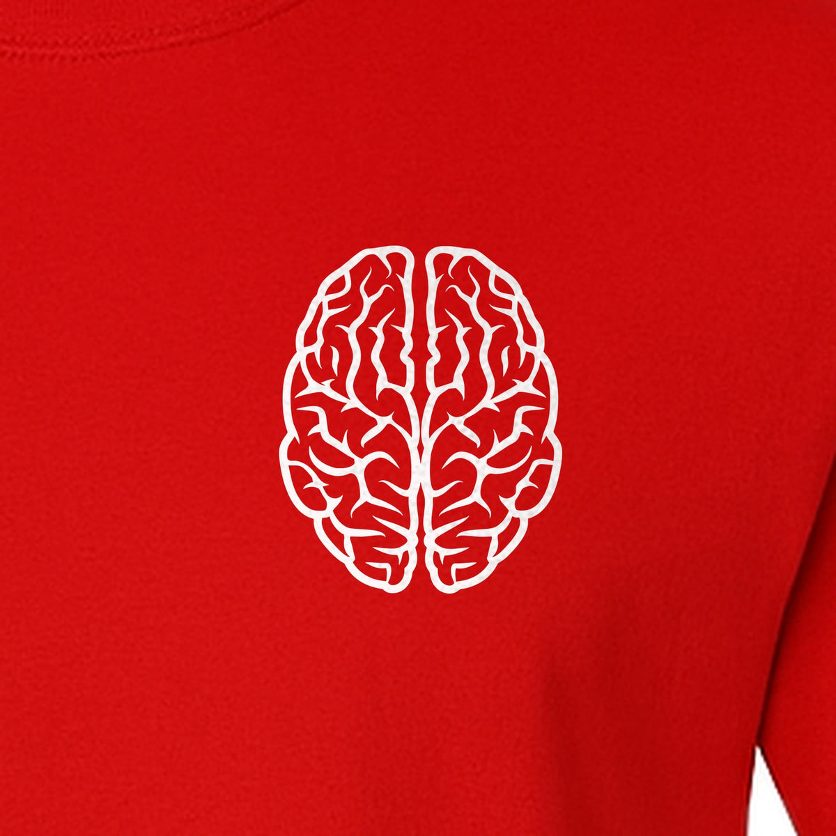 Brain Anatomy T-Shirt, Minimal Left Chest Graphic for Neurologists and Medical Students
