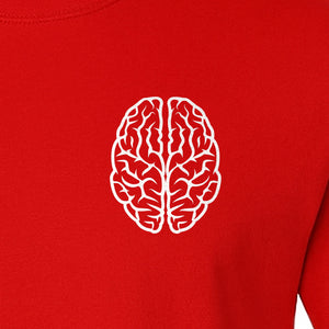 Brain Anatomy T-Shirt, Minimal Left Chest Graphic for Neurologists and Medical Students