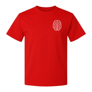 Brain Anatomy T-Shirt, Minimal Left Chest Graphic for Neurologists and Medical Students