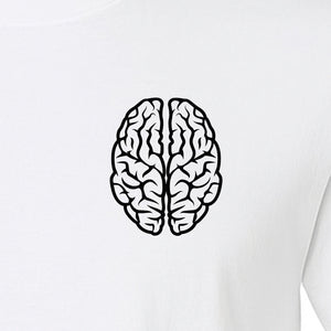 Brain Anatomy T-Shirt, Minimal Left Chest Graphic for Neurologists and Medical Students