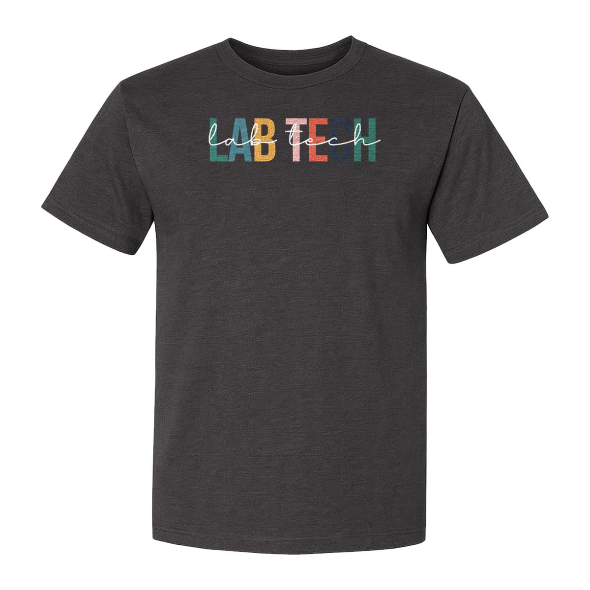 Lab Tech T-Shirt, Colorful Lettering Design for Medical Laboratory Professional Gifts