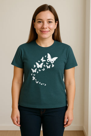 Butterfly T-Shirt, Flying Nature Graphic for Garden Lovers and Wildlife Fans