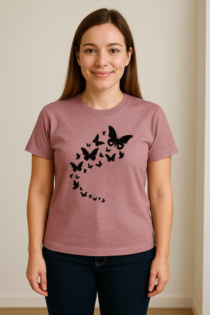 Butterfly T-Shirt, Flying Nature Graphic for Garden Lovers and Wildlife Fans
