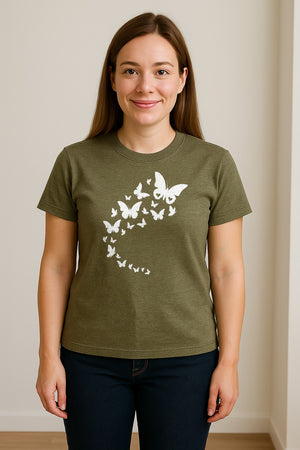 Butterfly T-Shirt, Flying Nature Graphic for Garden Lovers and Wildlife Fans