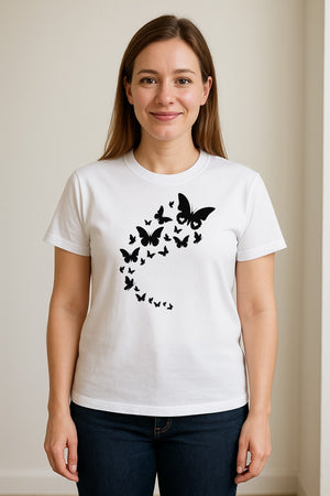 Butterfly T-Shirt, Flying Nature Graphic for Garden Lovers and Wildlife Fans
