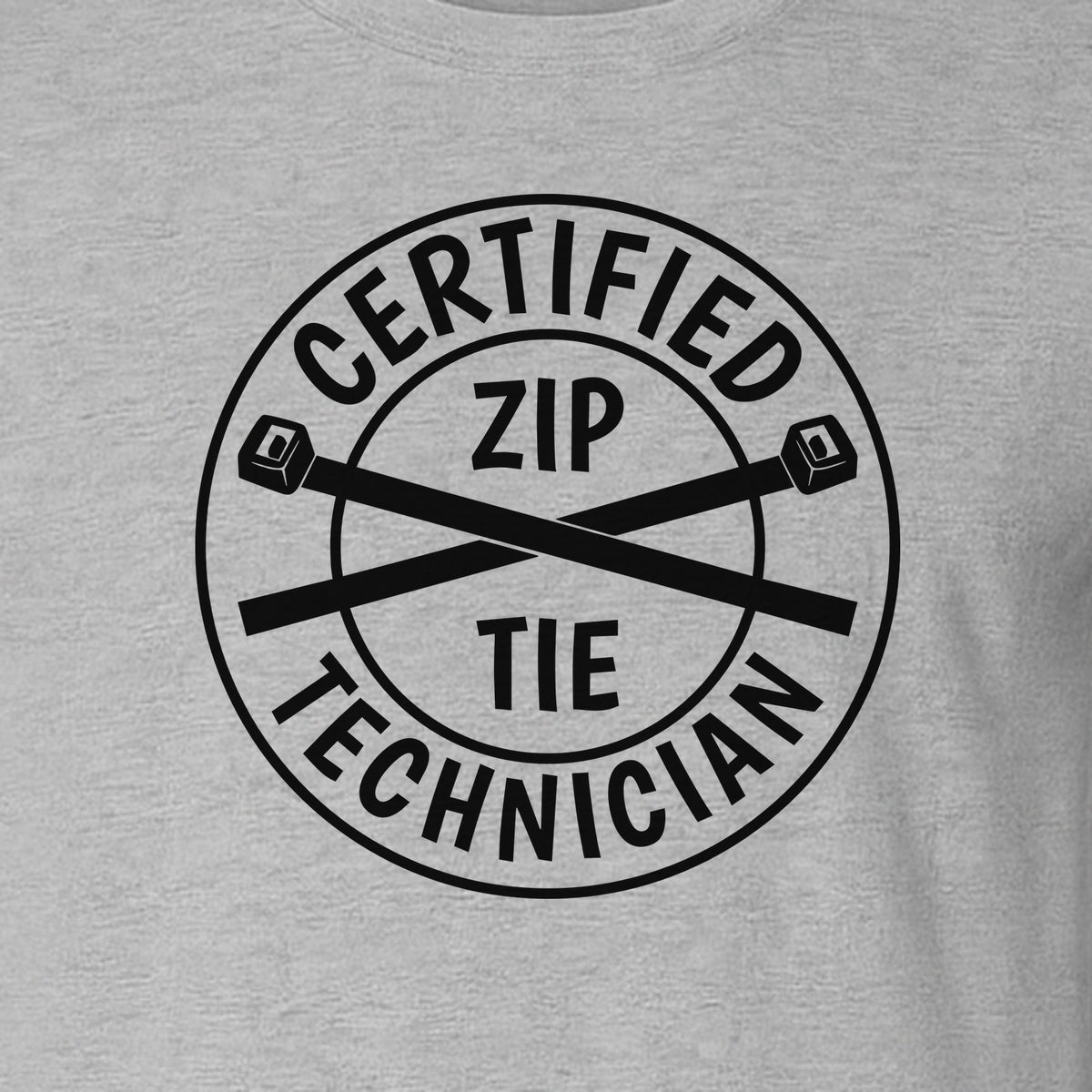 Zip Tie Technician T-Shirt, Certified Funny Mechanic Gift for Dad, Friend or Boyfriend