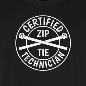 Zip Tie Technician T-Shirt, Certified Funny Mechanic Gift for Dad, Friend or Boyfriend