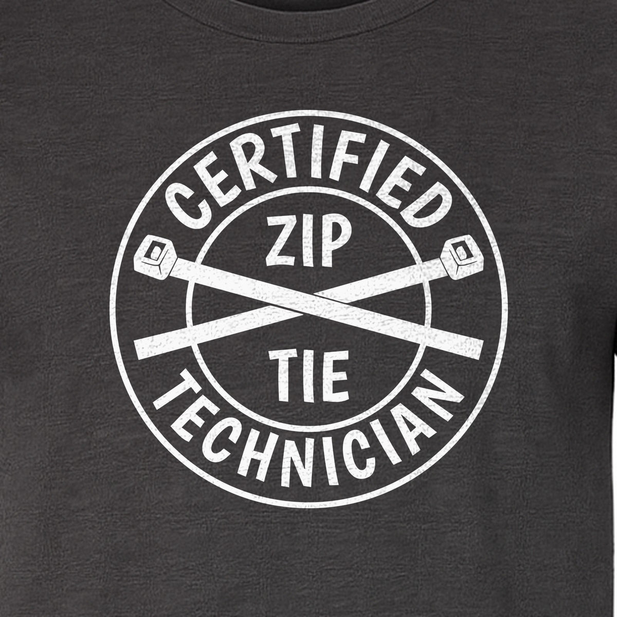 Zip Tie Technician T-Shirt, Certified Funny Mechanic Gift for Dad, Friend or Boyfriend