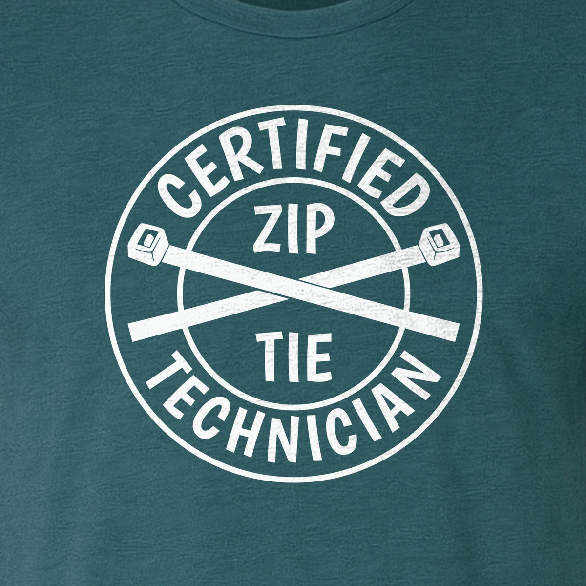 Zip Tie Technician T-Shirt, Certified Funny Mechanic Gift for Dad, Friend or Boyfriend