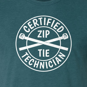 Zip Tie Technician T-Shirt, Certified Funny Mechanic Gift for Dad, Friend or Boyfriend