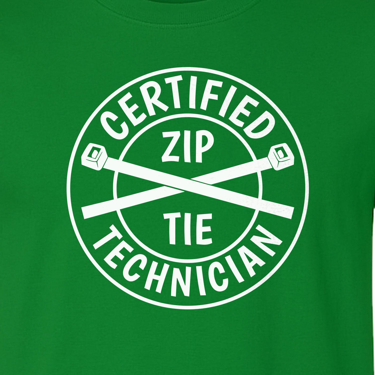 Zip Tie Technician T-Shirt, Certified Funny Mechanic Gift for Dad, Friend or Boyfriend