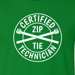 Zip Tie Technician T-Shirt, Certified Funny Mechanic Gift for Dad, Friend or Boyfriend