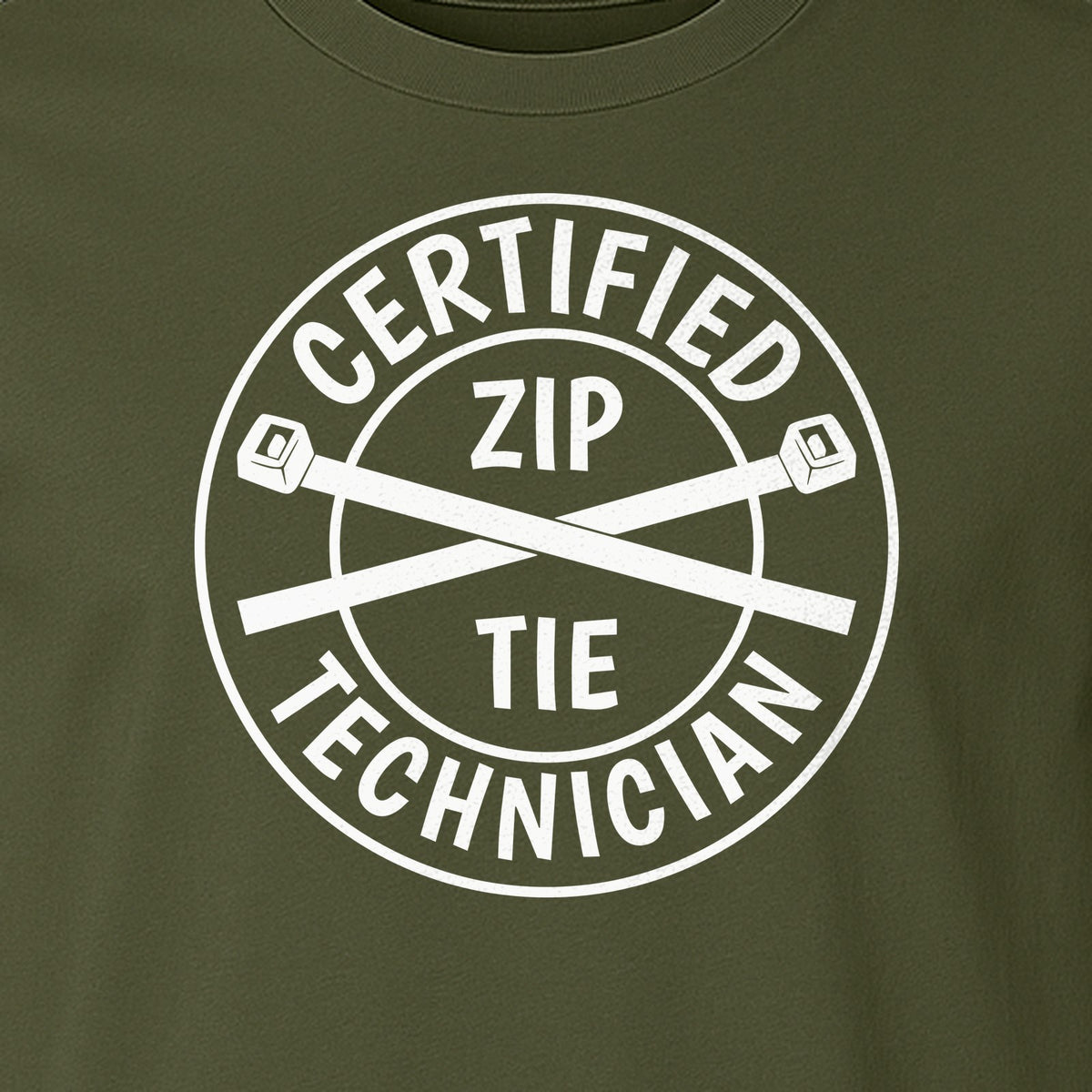 Zip Tie Technician T-Shirt, Certified Funny Mechanic Gift for Dad, Friend or Boyfriend