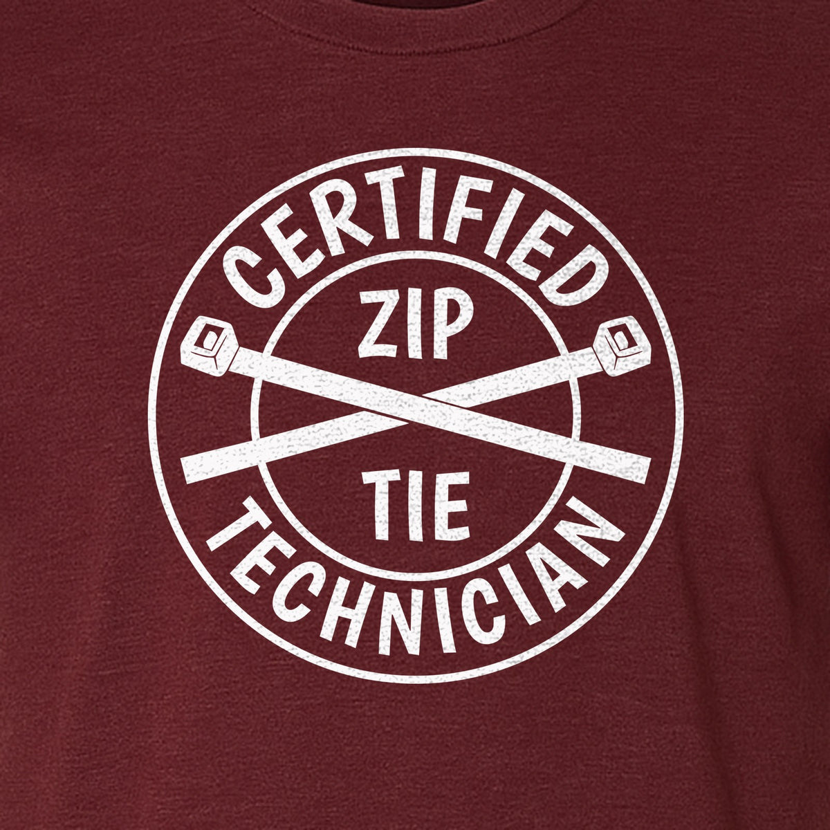 Zip Tie Technician T-Shirt, Certified Funny Mechanic Gift for Dad, Friend or Boyfriend
