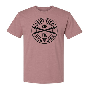 Zip Tie Technician T-Shirt, Certified Funny Mechanic Gift for Dad, Friend or Boyfriend