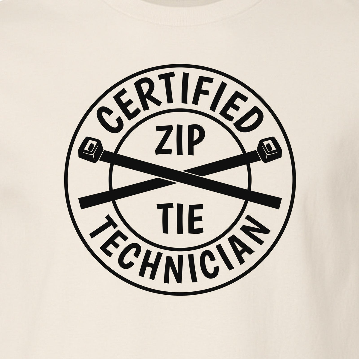 Zip Tie Technician T-Shirt, Certified Funny Mechanic Gift for Dad, Friend or Boyfriend