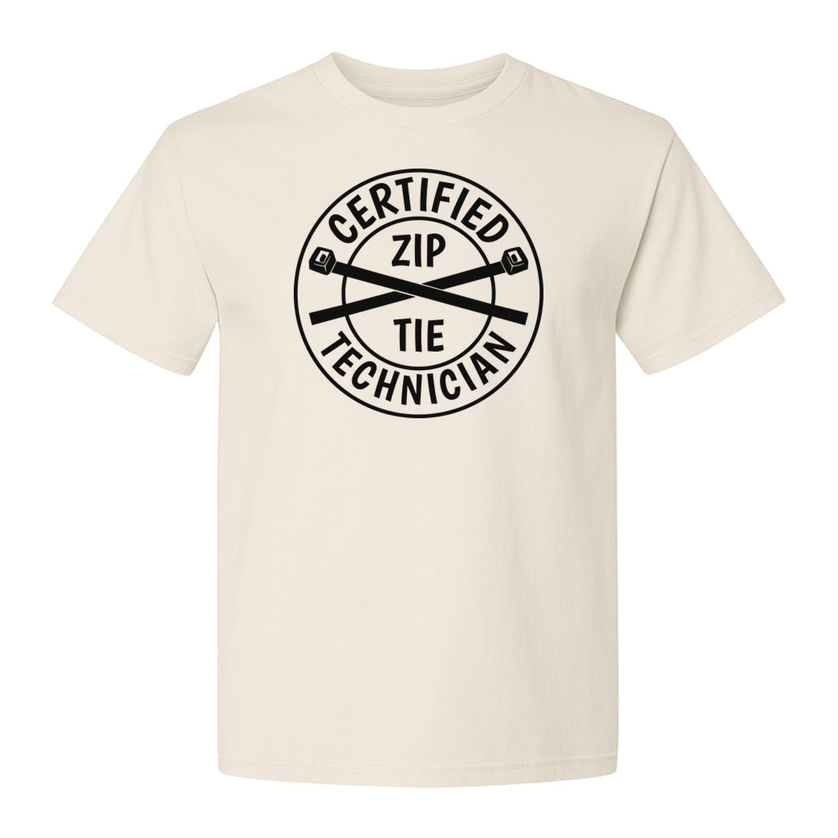 Zip Tie Technician T-Shirt, Certified Funny Mechanic Gift for Dad, Friend or Boyfriend