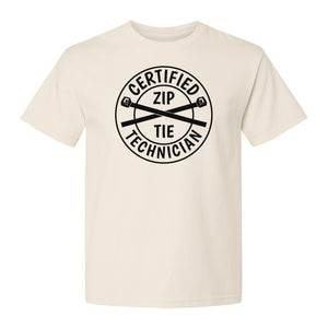 Zip Tie Technician T-Shirt, Certified Funny Mechanic Gift for Dad, Friend or Boyfriend