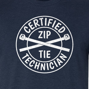 Zip Tie Technician T-Shirt, Certified Funny Mechanic Gift for Dad, Friend or Boyfriend