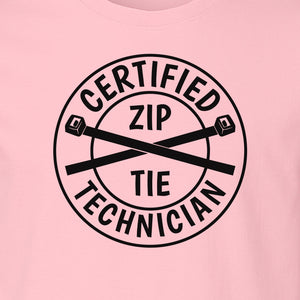 Zip Tie Technician T-Shirt, Certified Funny Mechanic Gift for Dad, Friend or Boyfriend