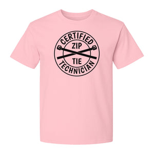 Zip Tie Technician T-Shirt, Certified Funny Mechanic Gift for Dad, Friend or Boyfriend