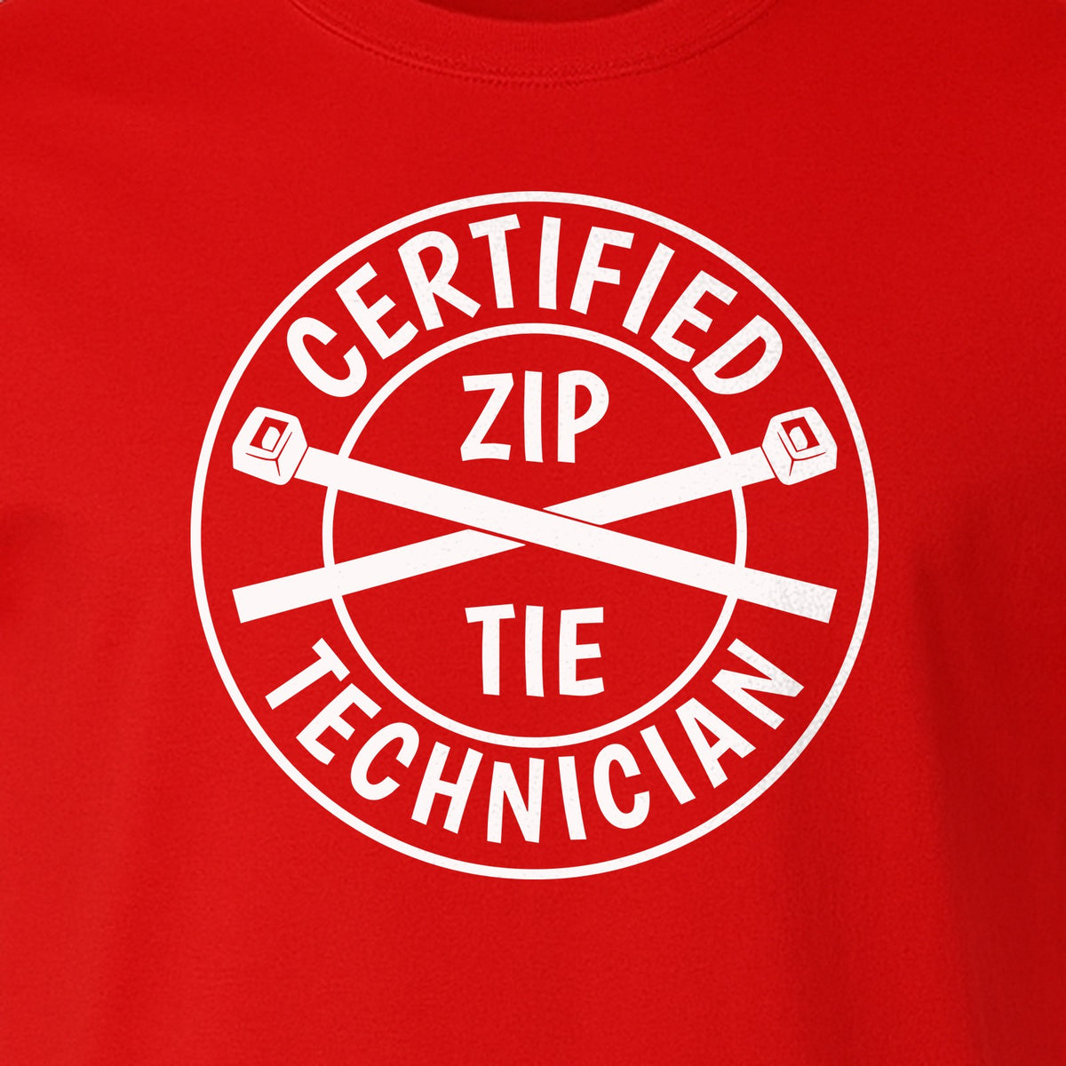 Zip Tie Technician T-Shirt, Certified Funny Mechanic Gift for Dad, Friend or Boyfriend