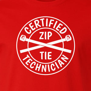 Zip Tie Technician T-Shirt, Certified Funny Mechanic Gift for Dad, Friend or Boyfriend