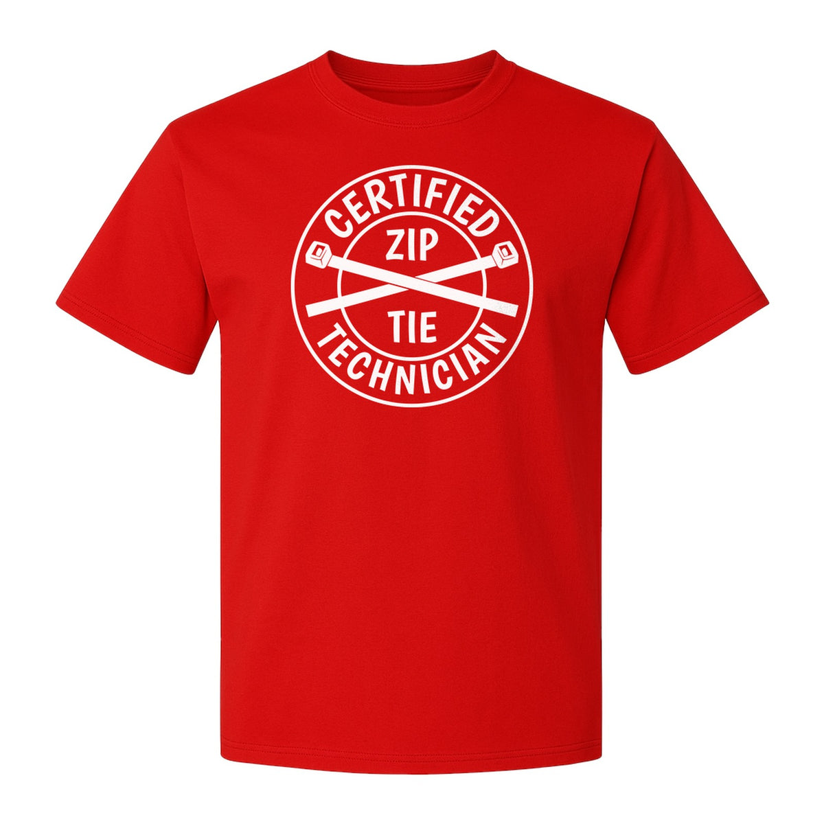 Zip Tie Technician T-Shirt, Certified Funny Mechanic Gift for Dad, Friend or Boyfriend