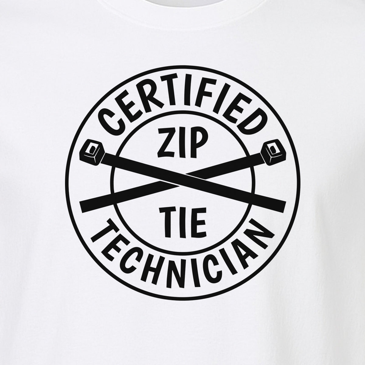 Zip Tie Technician T-Shirt, Certified Funny Mechanic Gift for Dad, Friend or Boyfriend