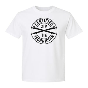 Zip Tie Technician T-Shirt, Certified Funny Mechanic Gift for Dad, Friend or Boyfriend