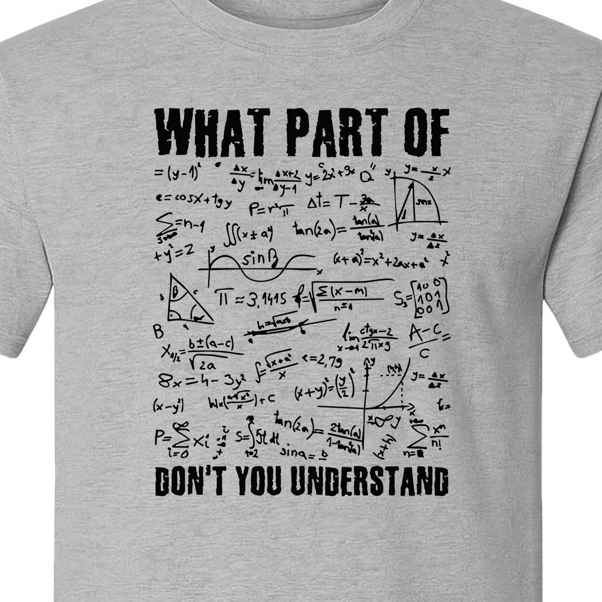 Math Teacher T-Shirt, What Part of Don't You Understand Equation Design for Educators