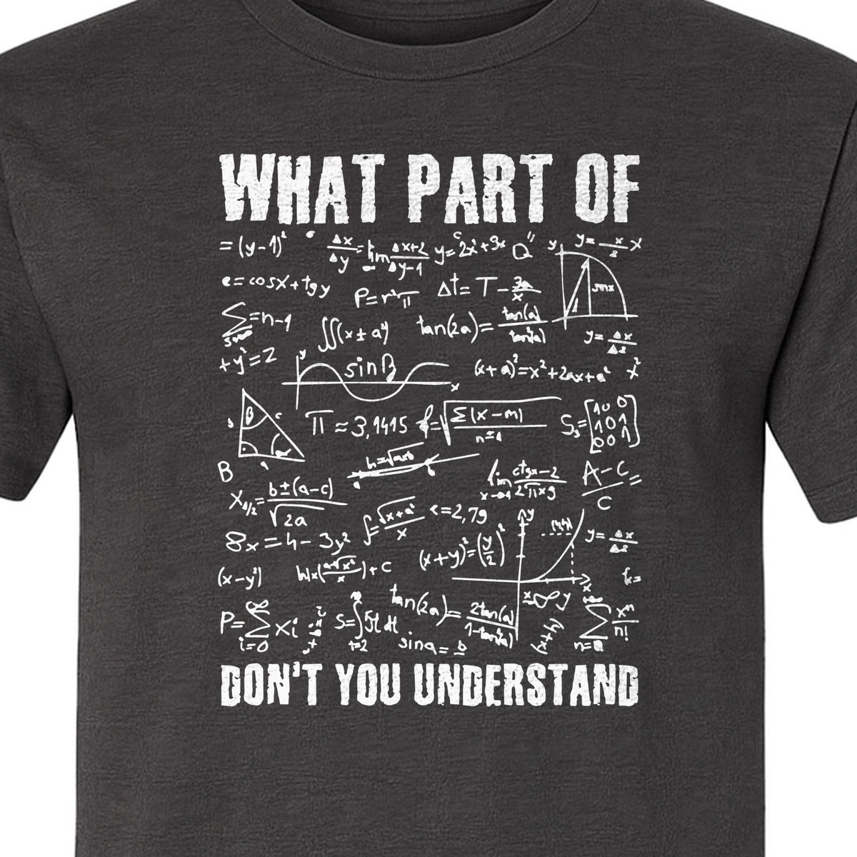 Math Teacher T-Shirt, What Part of Don't You Understand Equation Design for Educators