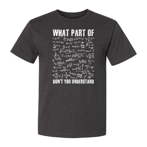 Math Teacher T-Shirt, What Part of Don't You Understand Equation Design for Educators