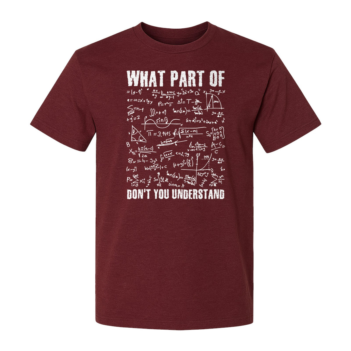 Math Teacher T-Shirt, What Part of Don't You Understand Equation Design for Educators
