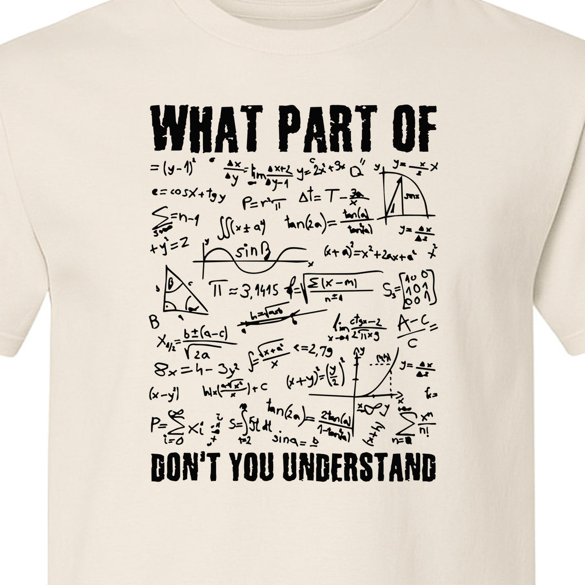 Math Teacher T-Shirt, What Part of Don't You Understand Equation Design for Educators