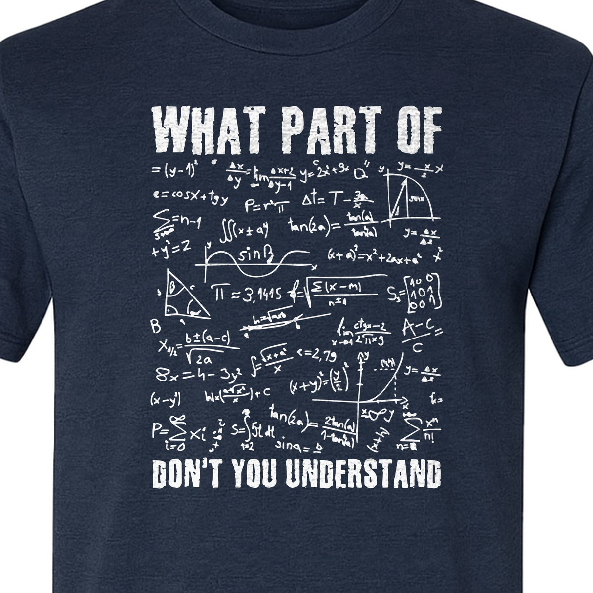 Math Teacher T-Shirt, What Part of Don't You Understand Equation Design for Educators